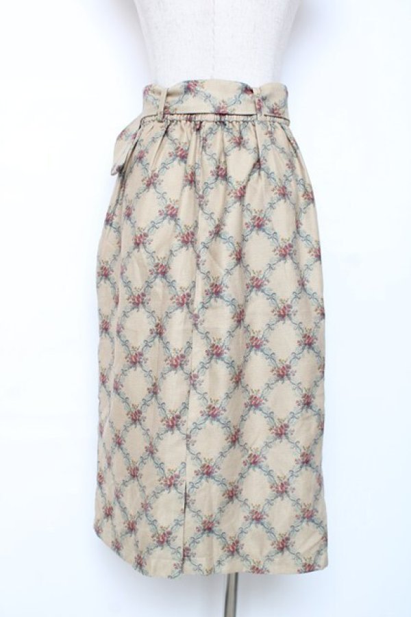 画像2: axes femme / フラワープリントスカート M イエロー Y-25-12-10-089-AX-SK-SZ-ZS (2)