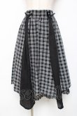 画像1: axes femme / パターン切替チェックスカート M 黒 Y-25-12-10-090-AX-SK-SZ-ZI (1)