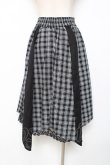画像2: axes femme / パターン切替チェックスカート M 黒 Y-25-12-10-090-AX-SK-SZ-ZI (2)