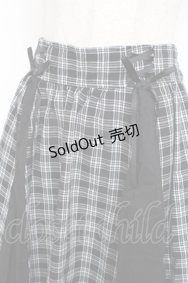 画像3: axes femme / パターン切替チェックスカート M 黒 Y-25-12-10-090-AX-SK-SZ-ZI (3)