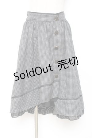 画像: axes femme POETIQUE / 千鳥格子ボタンスカート M 黒 Y-25-12-10-092-AX-SK-SZ-ZY