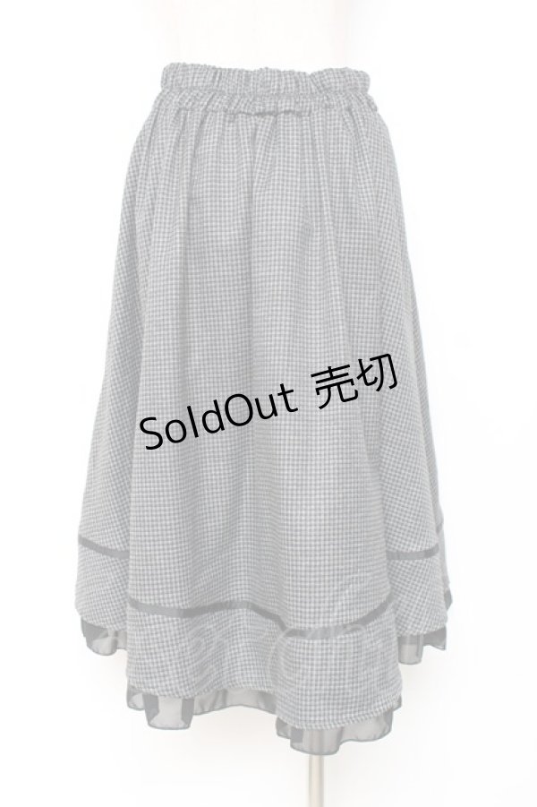 画像2: axes femme POETIQUE / 千鳥格子ボタンスカート M 黒 Y-25-12-10-092-AX-SK-SZ-ZY (2)