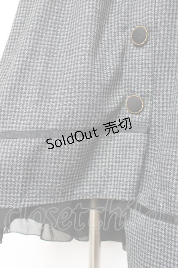 画像3: axes femme POETIQUE / 千鳥格子ボタンスカート M 黒 Y-25-12-10-092-AX-SK-SZ-ZY (3)