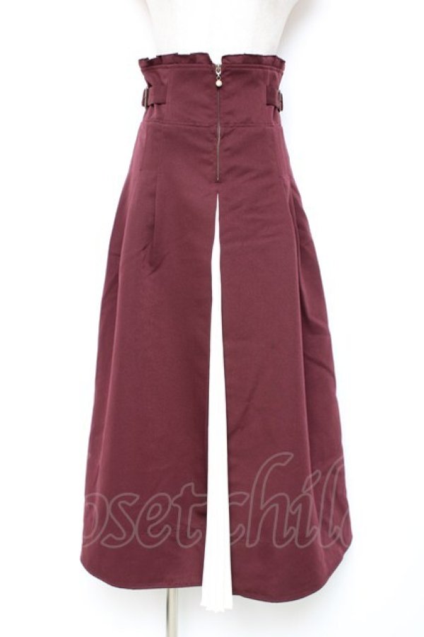 画像1: axes femme / センタープリーツロングスカート F パープル Y-25-12-10-093-AX-SK-SZ-ZS (1)