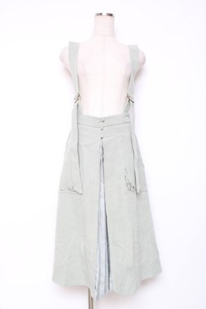 画像: axes femme POETIQUE / プリーツデザインサス付スカート M ミント Y-25-12-10-094-AX-SK-SZ-ZY