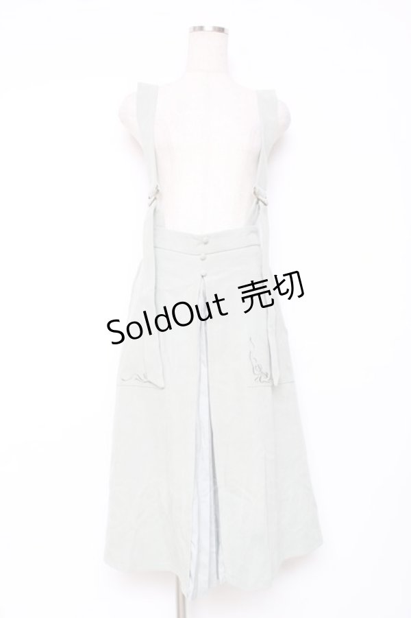 画像1: axes femme POETIQUE / プリーツデザインサス付スカート M ミント Y-25-12-10-094-AX-SK-SZ-ZY (1)