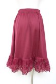 画像2: axes femme / レース重ねペチスカート M ワイン Y-25-12-10-096-AX-SK-SZ-ZY (2)