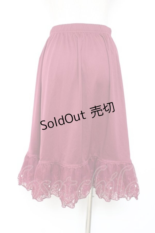 画像2: axes femme / レース重ねペチスカート M ワイン Y-25-12-10-096-AX-SK-SZ-ZY (2)