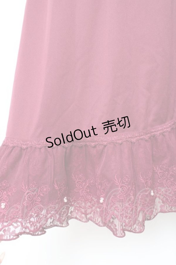 画像3: axes femme / レース重ねペチスカート M ワイン Y-25-12-10-096-AX-SK-SZ-ZY (3)