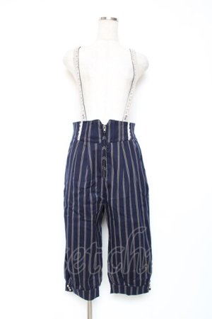 画像: axes femme POETIQUE / サス付きハーフパンツ M 紺 Y-25-12-10-099-AX-PA-SZ-ZY