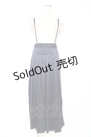 画像: axes femme POETIQUE / サス付きサテンプリーツパンツ M 紺 Y-25-12-10-100-AX-PA-SZ-ZY