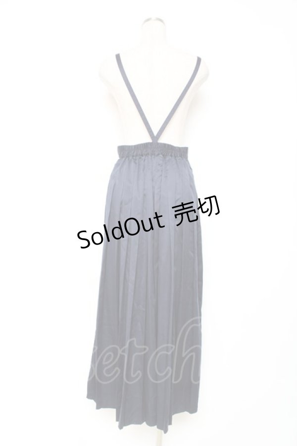 画像2: axes femme POETIQUE / サス付きサテンプリーツパンツ M 紺 Y-25-12-10-100-AX-PA-SZ-ZY (2)