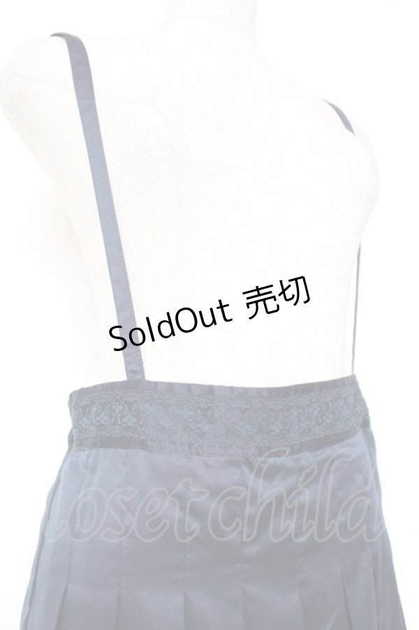 画像3: axes femme POETIQUE / サス付きサテンプリーツパンツ M 紺 Y-25-12-10-100-AX-PA-SZ-ZY (3)