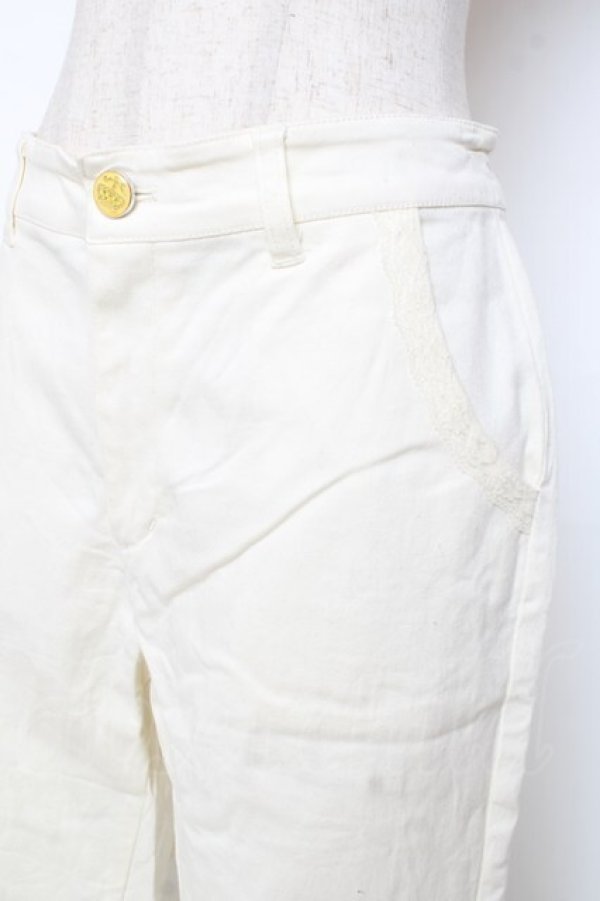 画像3: axes femme / レースアップクロップドパンツ L 白 Y-25-12-10-102-AX-PA-SZ-ZY (3)