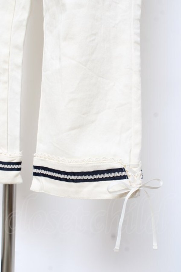 画像4: axes femme / レースアップクロップドパンツ L 白 Y-25-12-10-102-AX-PA-SZ-ZY (4)