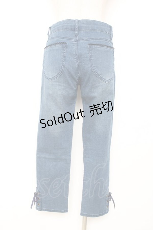 画像2: axes femme / ちょうちょ刺繍デニムパギンス M インディゴ Y-25-12-10-106-AX-PA-SZ-ZY (2)