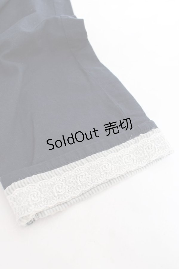 画像5: axes femme / 綿麻クロップドパンツ L 紺 Y-25-12-10-107-AX-PA-SZ-ZI (5)