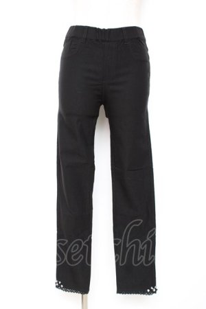 画像: axes femme / 裾ビジューレギパン M 黒 Y-25-12-10-108-AX-PA-SZ-ZY