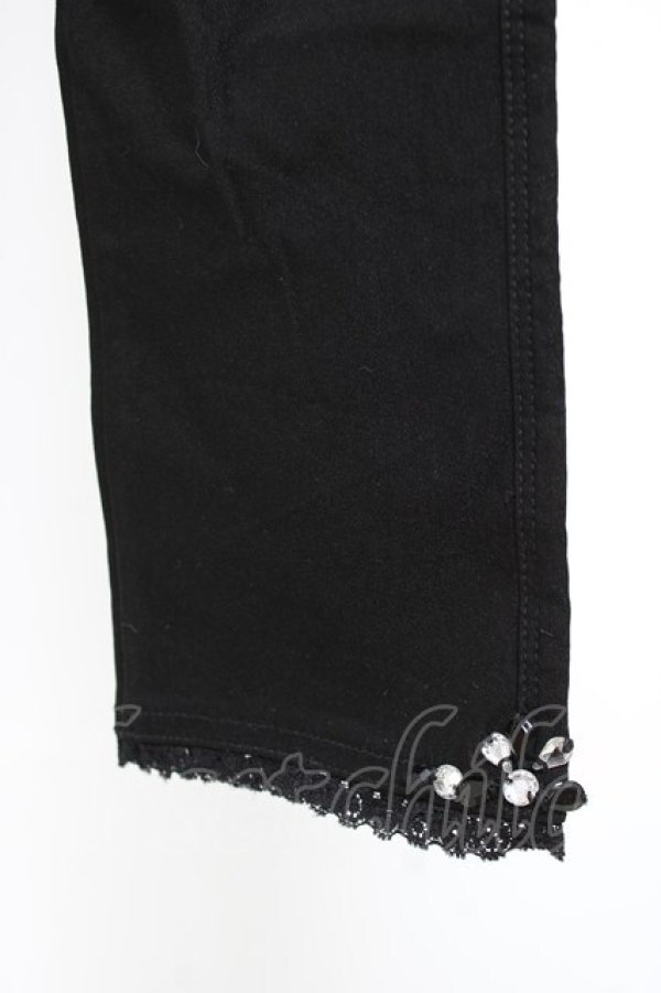 画像3: axes femme / 裾ビジューレギパン M 黒 Y-25-12-10-108-AX-PA-SZ-ZY (3)