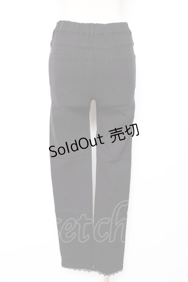 画像2: axes femme / 裾刺繍レギンスパンツ M 黒 Y-25-12-10-109-AX-PA-SZ-ZI (2)