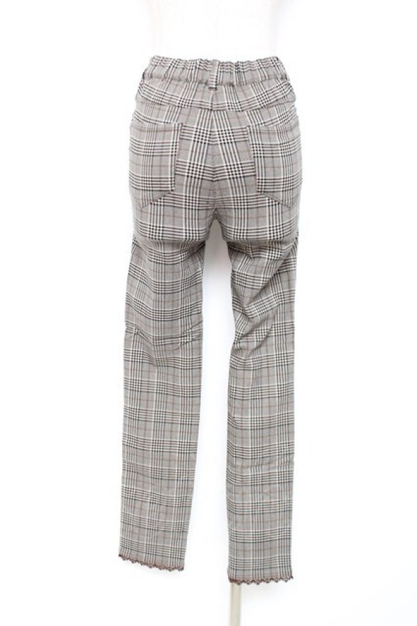 画像2: axes femme / 裾刺繍レギンスパンツ M 茶 Y-25-12-10-111-AX-PA-SZ-ZI (2)