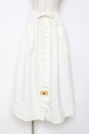 画像: PINK HOUSE / ネーム使いティアードスカート F 白 Y-25-12-10-113-LO-SK-SZ-ZY