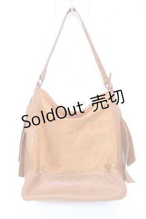 画像: axes femme / 異素材ホーボーバッグ  キャメル Y-25-12-10-020-AX-BG-SZ-ZY