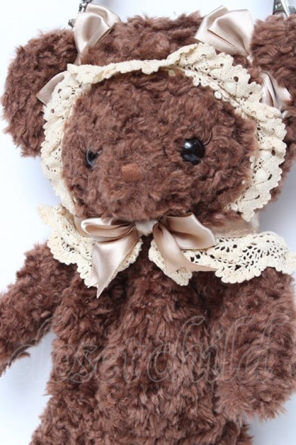 画像6: BABY, THE STARS SHINE BRIGHT / くまくみゃポシェット  ブラウン×ゴールドリボン Y-25-12-10-021-BA-BG-SZ-ZY (6)