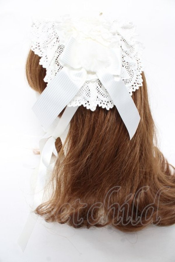 画像2: Angelic Pretty / Snow Doll ジャンパースカートセット(ヘッドドレスのみ)  シロ Y-25-12-10-022-AP-AC-SZ-ZY (2)