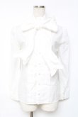 画像1: Jane Marple / ワイヤー入りボウリボン付きブラウス M 白 Y-25-12-10-025-JM-BL-SZ-ZY (1)