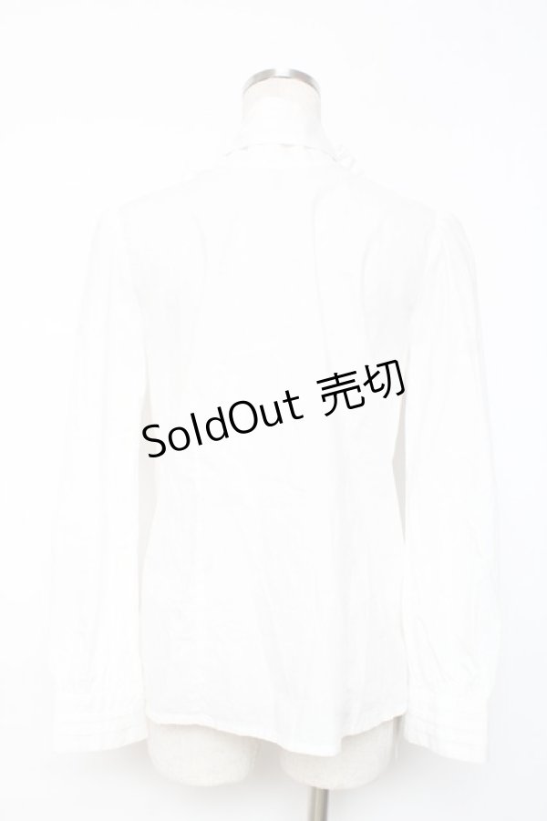 画像2: Jane Marple / ワイヤー入りボウリボン付きブラウス M 白 Y-25-12-10-025-JM-BL-SZ-ZI (2)