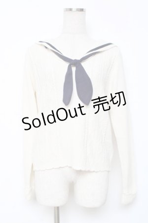 画像: axes femme / マリンセーラーニット  生成り Y-25-12-11-030-AX-TO-SZ-ZY