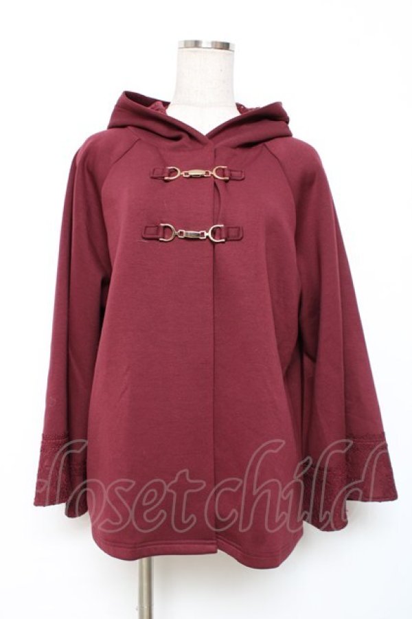 画像1: axes femme / ダンボールニットケープ F ワイン Y-25-12-11-032-AX-TO-SZ-ZY (1)