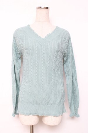 画像: axes femme / 前後2WAYニットプルオーバー M グリーン Y-25-12-11-034-AX-TO-SZ-ZY