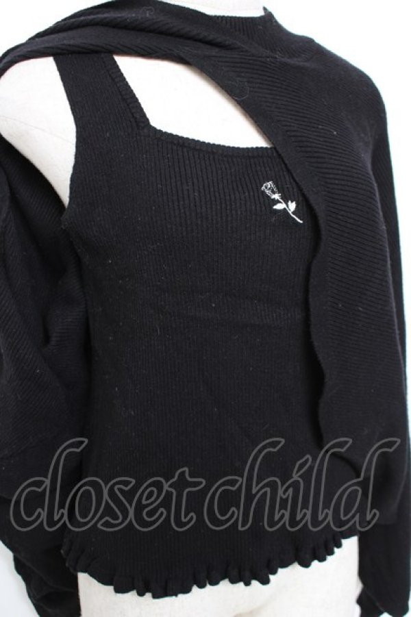 画像3: axes femme / ニットボレロ×ニットタンク F 黒 Y-25-12-11-036-AX-TO-SZ-ZY (3)