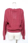画像2: axes femme / 透かし編みニットカーディガン F ピンク Y-25-12-11-039-AX-TO-SZ-ZY (2)