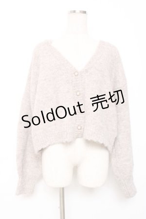 画像: axes femme / バックレースアップニットカーディガン F モカ Y-25-12-11-041-AX-TO-SZ-ZS