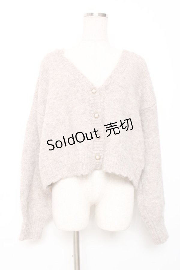 画像1: axes femme / バックレースアップニットカーディガン F モカ Y-25-12-11-041-AX-TO-SZ-ZS (1)