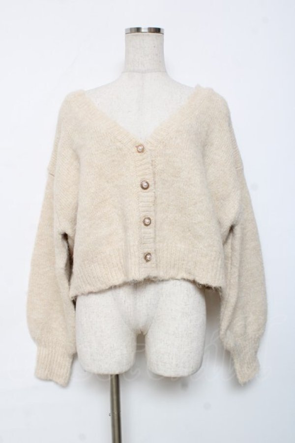 画像1: axes femme / バックレースアップニットカーディガン F 生成り Y-25-12-11-043-AX-TO-SZ-ZY (1)