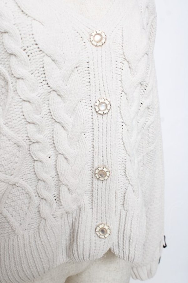 画像4: axes femme / モールヤーンニットカーデ F 生成り Y-25-12-11-044-AX-TO-SZ-ZY (4)