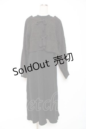 画像: axes femme / 2wayボレロ×ニットワンピース F 黒 Y-25-12-11-047-AX-OP-SZ-ZI