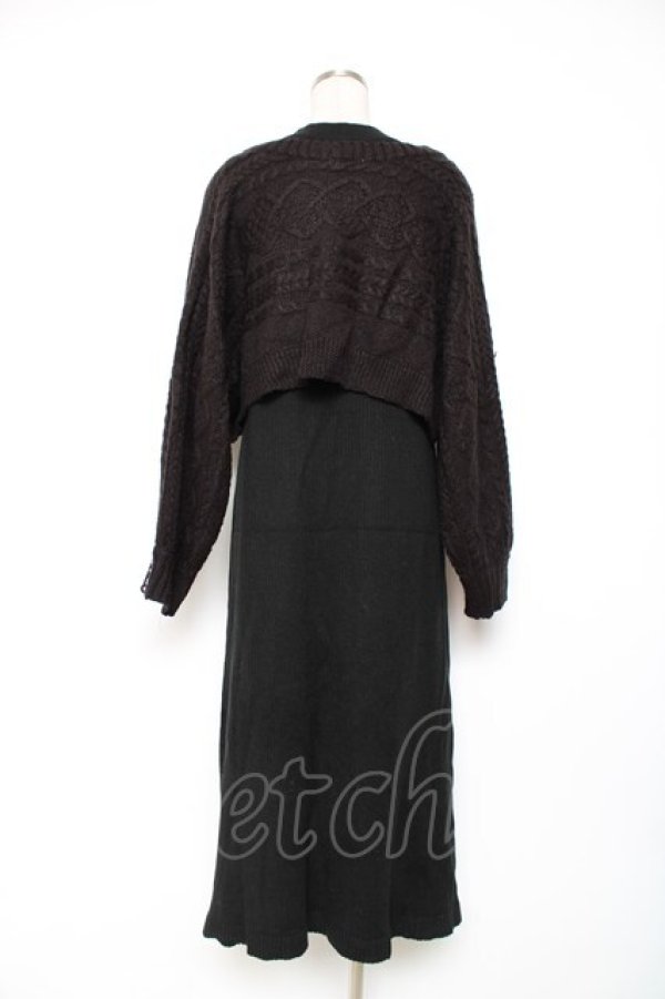 画像2: axes femme / 2wayボレロ×ニットワンピース F 黒 Y-25-12-11-047-AX-OP-SZ-ZY (2)