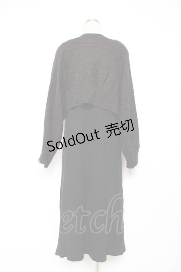 画像2: axes femme / 2wayボレロ×ニットワンピース F 黒 Y-25-12-11-047-AX-OP-SZ-ZI (2)