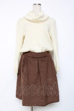 画像: axes femme / タートルニットドッキングワンピース M 生成り Y-25-12-11-048-AX-OP-SZ-ZY