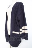 画像2: axes femme / ケーブルニットコーディガン M 紺 Y-25-12-11-049-AX-TO-SZ-ZY (2)