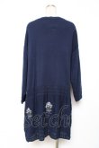 画像2: axes femme / ブーケ刺繍ロングニットカーディガン M 紺 Y-25-12-11-053-AX-TO-SZ-ZY (2)