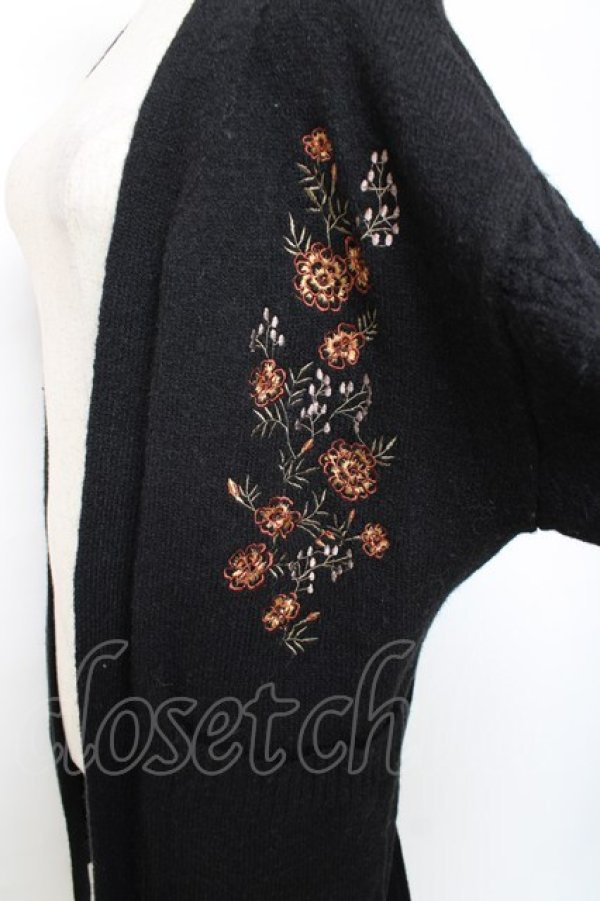 画像4: axes femme / マリーゴールドロングカーデ M 黒 Y-25-12-11-055-AX-TO-SZ-ZY (4)