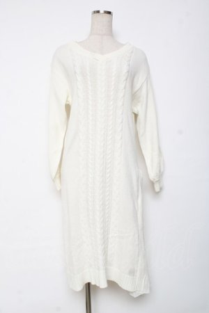 画像: axes femme / スリットロングニットワンピ M キナリ Y-25-12-11-056-AX-OP-SZ-ZY