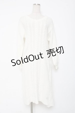 画像: axes femme / スリットロングニットワンピ M キナリ Y-25-12-11-056-AX-OP-SZ-ZI