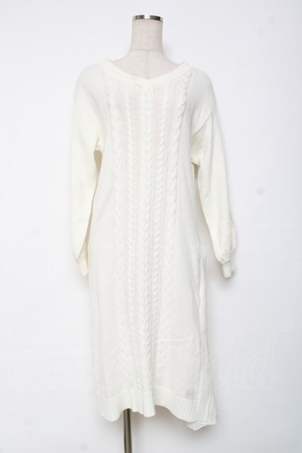 画像1: axes femme / スリットロングニットワンピ M キナリ Y-25-12-11-056-AX-OP-SZ-ZY (1)